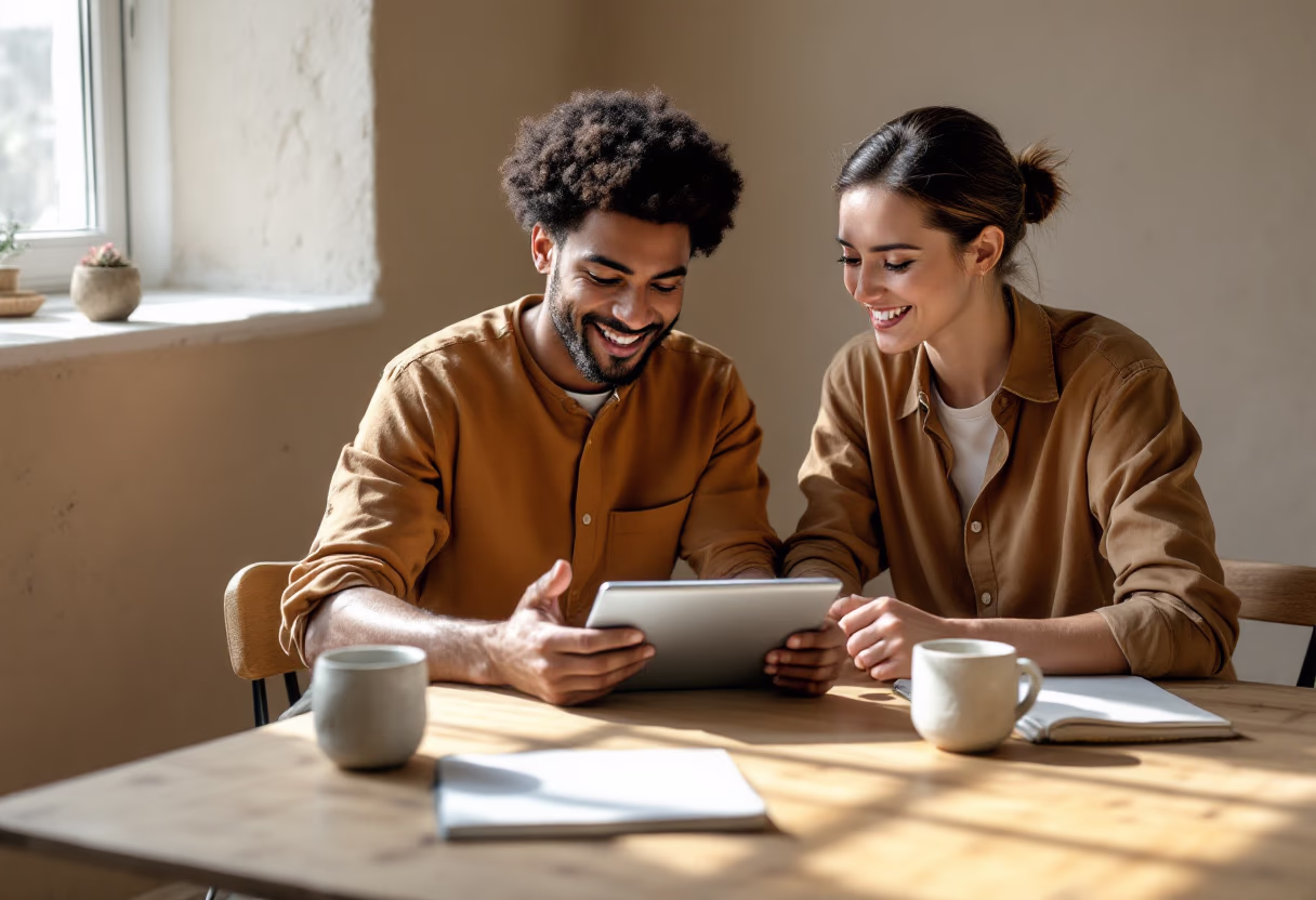 image of founders with a shared moment (for a edtech)
